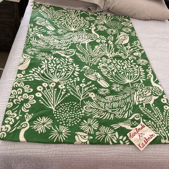 Gorgeous * Rare * Anthropologie Peacock Wool Rug - Picture 2 of 8